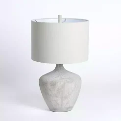 Kirklands Home Table Lamps|wash Ribbed Urn Table Lamp Gray