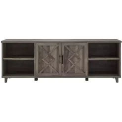 Kirklands Home Tv Stands & Media Consoles|wash Wood Helix Open Shelf TV Stand Gray