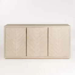 Kirklands Home Cabinets & Sideboards|Graywashed Wood Herringbone Sideboard