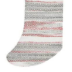 Hot Green & Red Patterned Stripe II Stocking Christmas Stockings & Stocking Holders