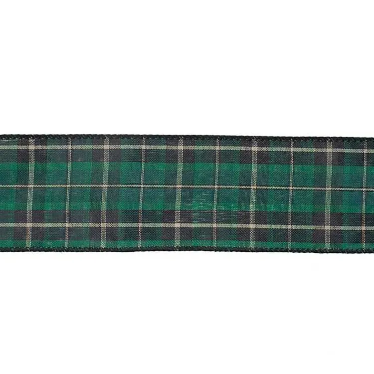 Clearance Green and Black Plaid Bow Christmas Tree Topper Christmas Tree Decorations