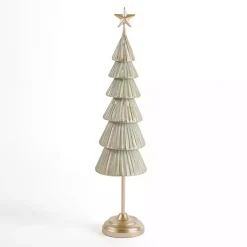 Outlet Green and Gold Tiered Christmas Tree, 23 in. Christmas Decorations