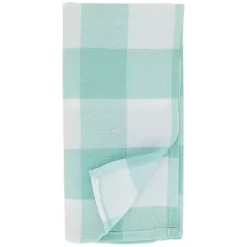 Kirklands Home Table Linens|and White Buffalo Plaid Napkins, Set of 4 Green