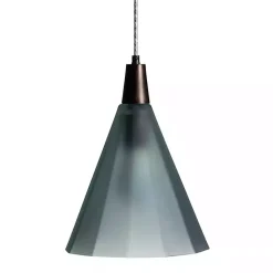 Kirklands Home Chandeliers & Pendant Lighting|Bronze Glass Ombre Wide Taper Pendant Lamp Green