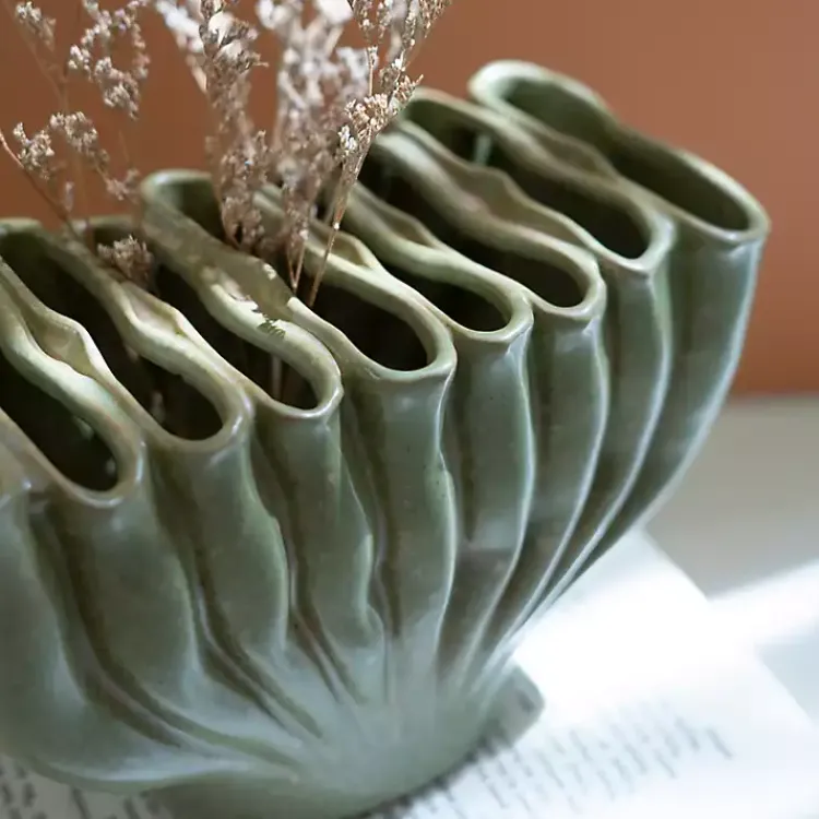 Sale Ceramic Wavy Folds Vase Vases