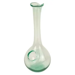 Kirklands Home Barware|Glass Wine Decanter with Ice Pocket Green
