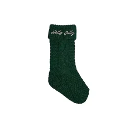 Best Holly Jolly Cable Knit Stocking Christmas Stockings & Stocking Holders