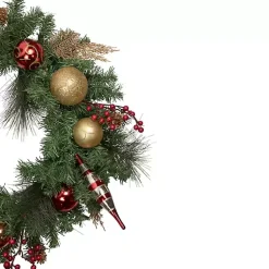 Discount Green Pine with Ornaments Wreath Christmas Wreaths