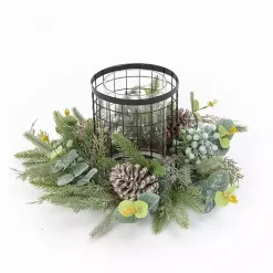 Best Pineberry Window Pane Candle Centerpiece Arrangements & Greenery