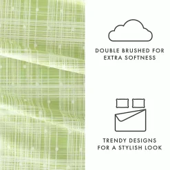 Kirklands Home Bed Sheets|Plaid Polka Dot 3-pc. Twin Sheet Set Green