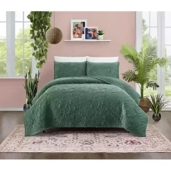 Kirklands Home Quilts|Secret Garden 3-pc. Full/Queen Quilt Set Green