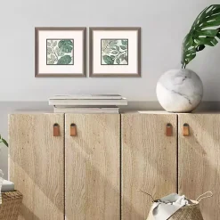 Kirklands Home Framed Art|Green Summer Leaves Framed Art Prints, Set of 2