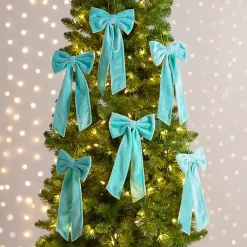 Discount Velvet Bow 6-pc. Ornament Set, 12 in. Christmas Ornaments