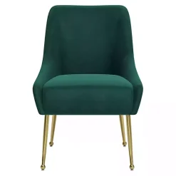 Kirklands Home Dining Chairs|Velvet Gold Maxine Dining Chair Green