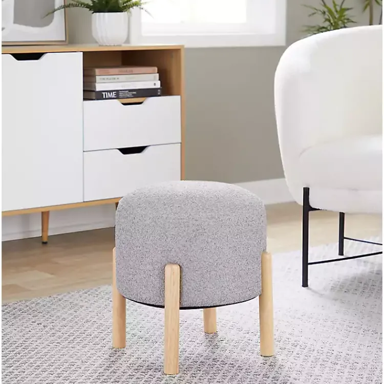 Kirklands Home Benches & Ottomans|Grey Michelle Ottoman Gray