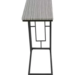 Kirklands Home Accent & End Tables|Gunmetal Black Geometric Metal C-Table Brown