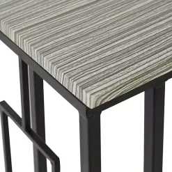Kirklands Home Accent & End Tables|Gunmetal Black Geometric Metal C-Table Brown