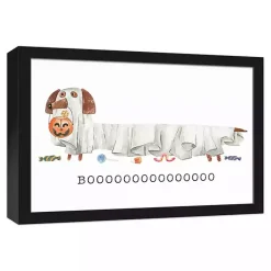 Best Halloween Dog Boo Framed Canvas Art Print Halloween