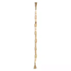 Handcrafted Natural Wood Beaded Garland Decorative Accents