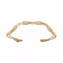 Handcrafted Natural Wood Beaded Garland Decorative Accents