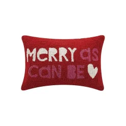 Sale Handhooked Merry As Can Be Lumbar Pillow Pillows