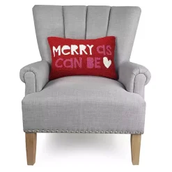 Sale Handhooked Merry As Can Be Lumbar Pillow Pillows