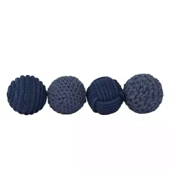 New Handmade Navy Jute Rope Orbs, Set of 4 Bowl Filler