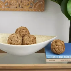 Discount Handmade Woven Rope Jute Orbs, Set of 4 Bowl Filler