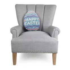 Best Happy Easter Egg Shaped Decorative Throw Pillow Pillows