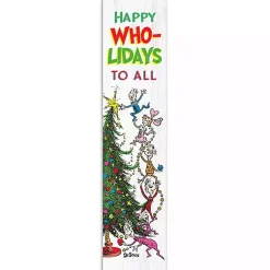 Clearance Happy Who-lidays To All Grinch Porch Board Outdoor Christmas Decorations