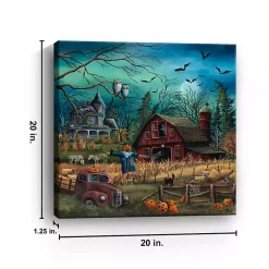 Best Haunted Farm Canvas Art Print, 20x20 Halloween