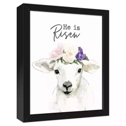 Best He is Risen Lamb Framed Canvas Art Print Easter Decorations