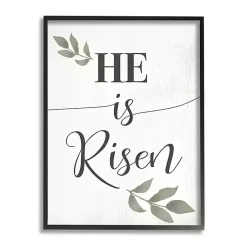 Clearance He Is Risen Leaves Framed Easter Wall Art Easter Decorations