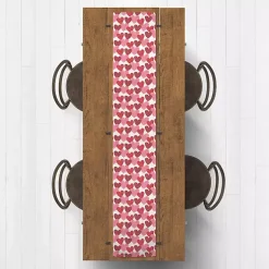 Sale Heart Pattern Cotton Twill Valentine's Runner Valentines Day Decorations