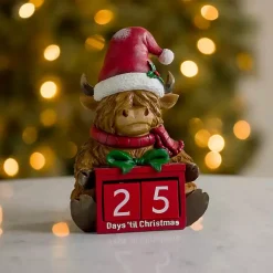 Sale Highland Cow Christmas Countdown Decoration Christmas Decorations