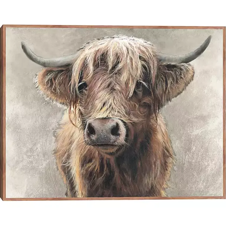 Kirklands Home Framed Art|Highland Portrait Framed Canvas Art Print Brown