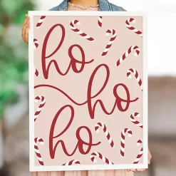 Best Ho Ho Ho Candy Canes Wall Plaque Christmas Art & Wall Decor