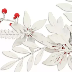 Best Holiday Poinsettia Floral Spray Wall Plaque Christmas Art & Wall Decor