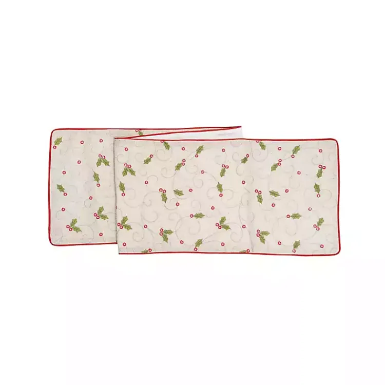 Best Holly Embroidered Table Runner Christmas Dining & Entertaining