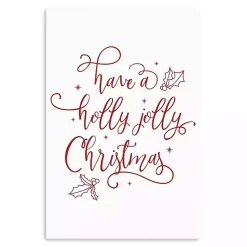 Best Holly Jolly Christmas Canvas Wall Plaque Christmas Art & Wall Decor