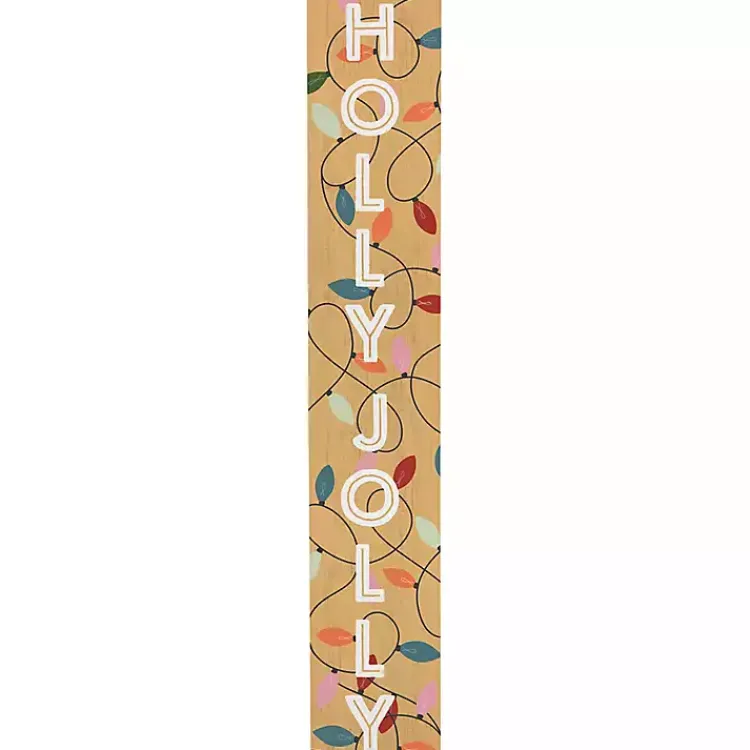 Discount Holly Jolly Lights Porch Board Outdoor Christmas Decorations