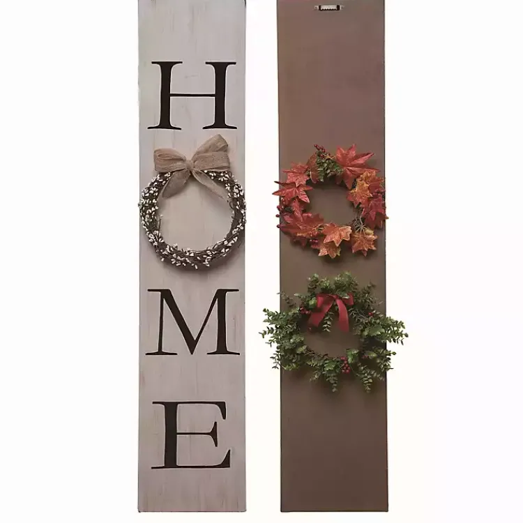 Discount Home Interchangeable Wreath Porch Board Outdoor Christmas Decorations
