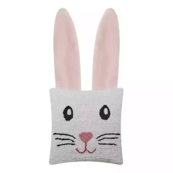 Hooked Bunny Ears Easter Throw Pillow Pillows