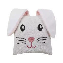 Hooked Bunny Ears Easter Throw Pillow Pillows