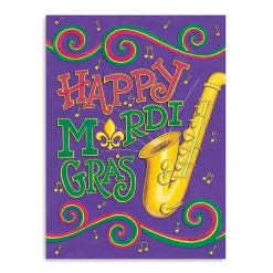 Hooray Musical Mardi Gras Canvas Art Print Mardi Gras Decorations