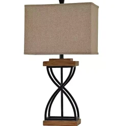Kirklands Home Table Lamps|Hourglass X Table Lamp Tan