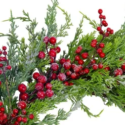 New Iced Red Berries and Cedar Wreath Christmas Wreaths