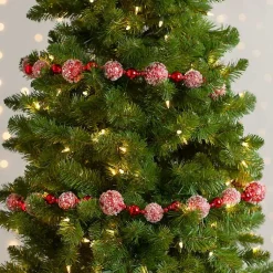 Outlet Iced Orb Beaded Garland Christmas Tree Decorations