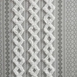 Kirklands Home Curtains & Drapes|Imani Chenille Stripe Curtain Panel, 95 in. Gray