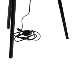 Kirklands Home Floor Lamps|Industrial Tripod Wooden Floor Lamp Ivory